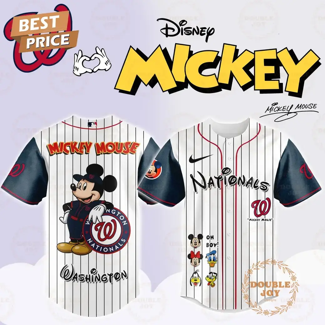 Washington Nationals Disney Mickey Mouse 2025 Limited Edition Baseball Jersey Image