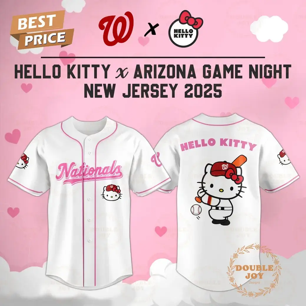 Washington Nationals Hello Kitty X Cubs Game Night 2025 New Limited Edition Baseball Jersey Image