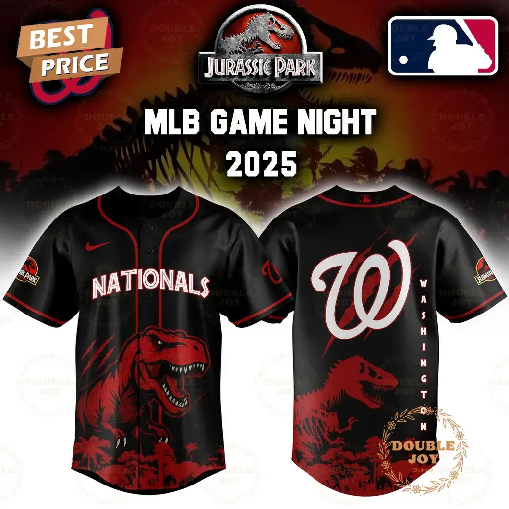 Washington Nationals Jurassic Park Game Night 2025 Limited Edition Baseball Jersey Image