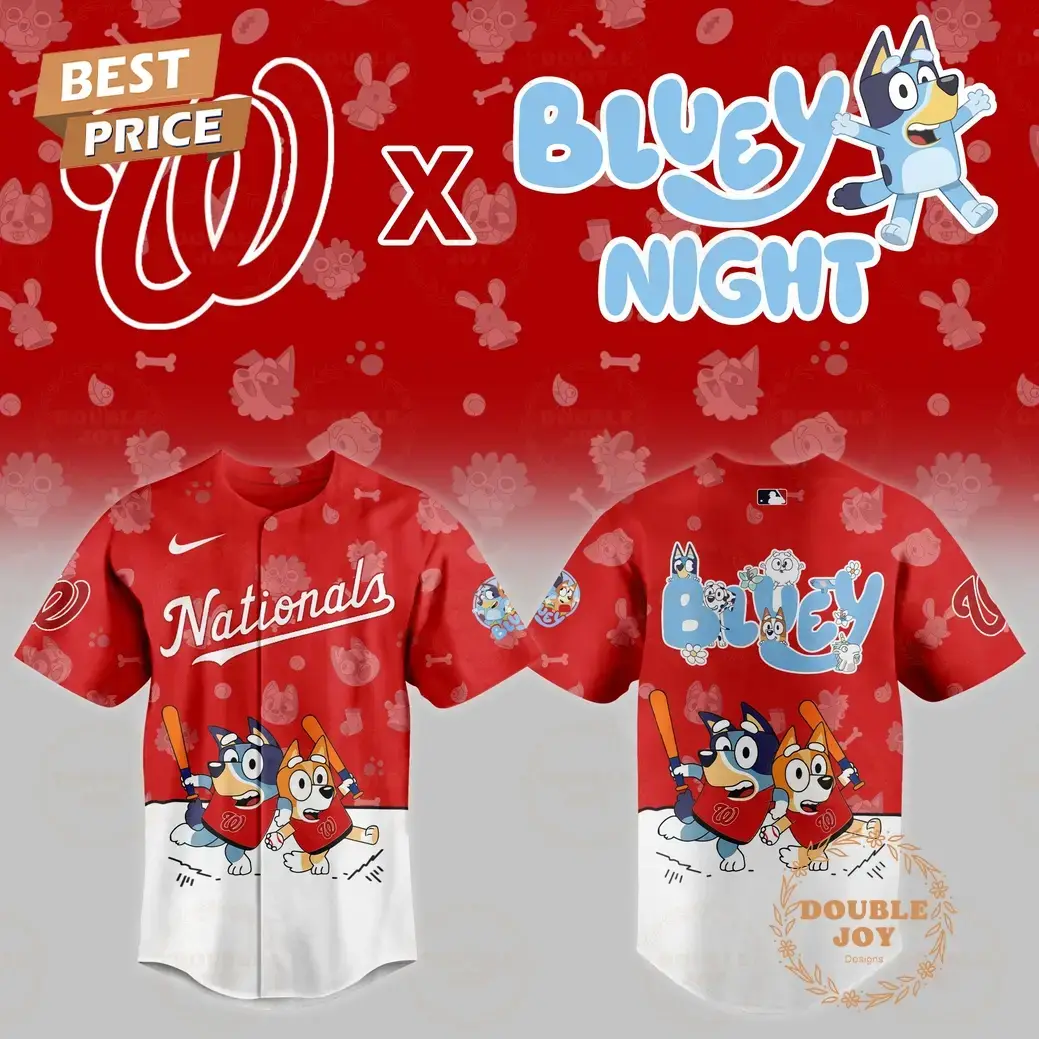 Washington Nationals MLB 2025 Bluey Night New Edition Baseball Jersey Image