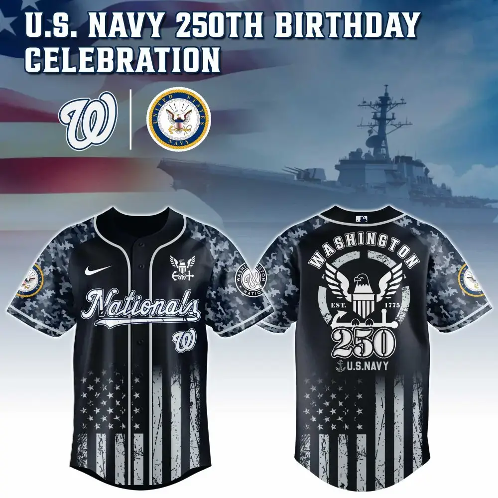 Washington Nationals Mlb X 250 U.S. Navy Custom Baseball Jersey Image