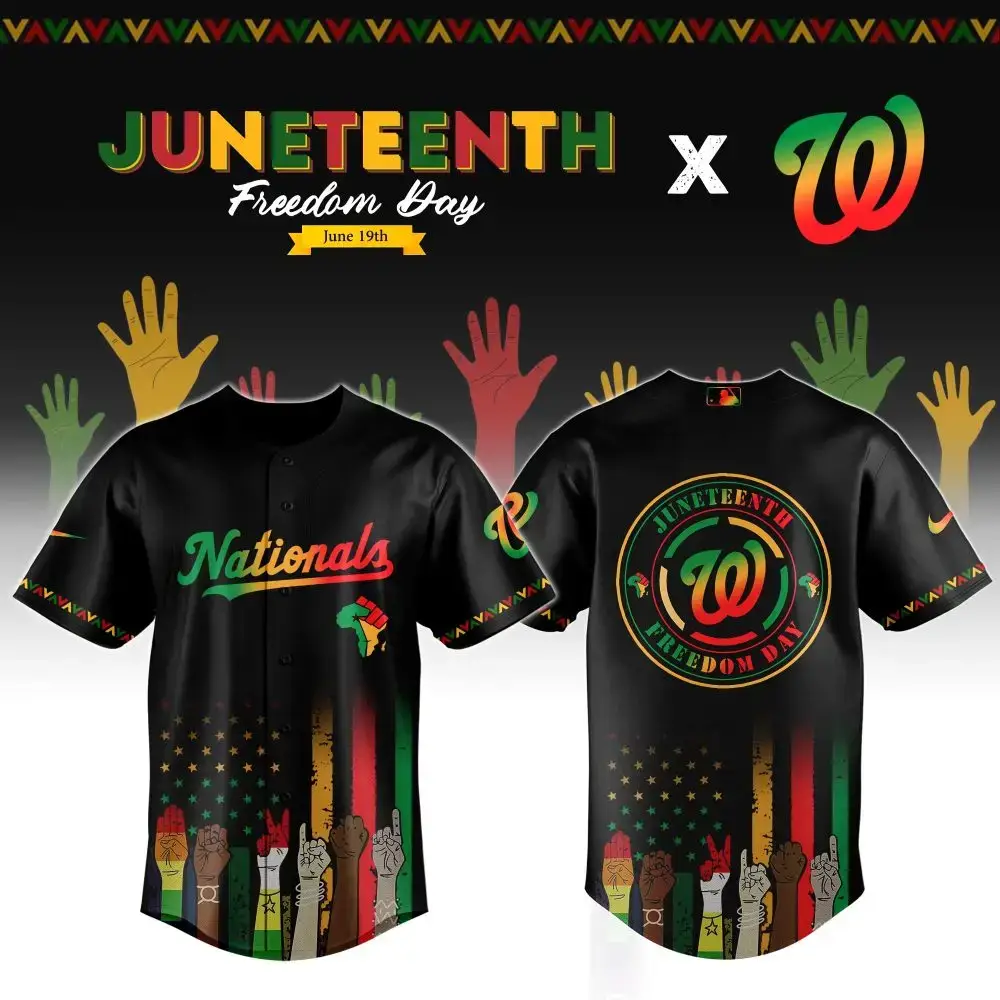 Washington Nationals Mlb X Juneteenth Custom Baseball Jersey Image