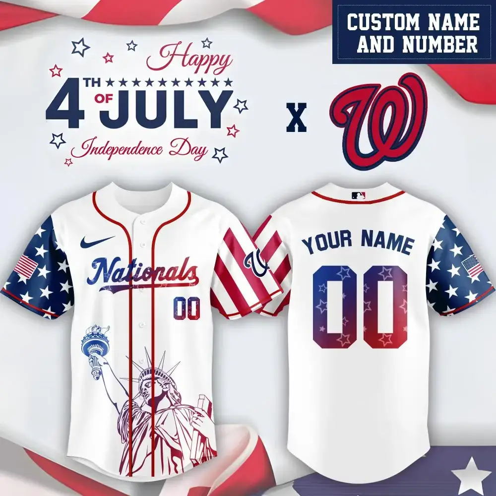 Washington Nationals Mlb X Law Enforcement Night Edition Custom Baseball Jersey Image