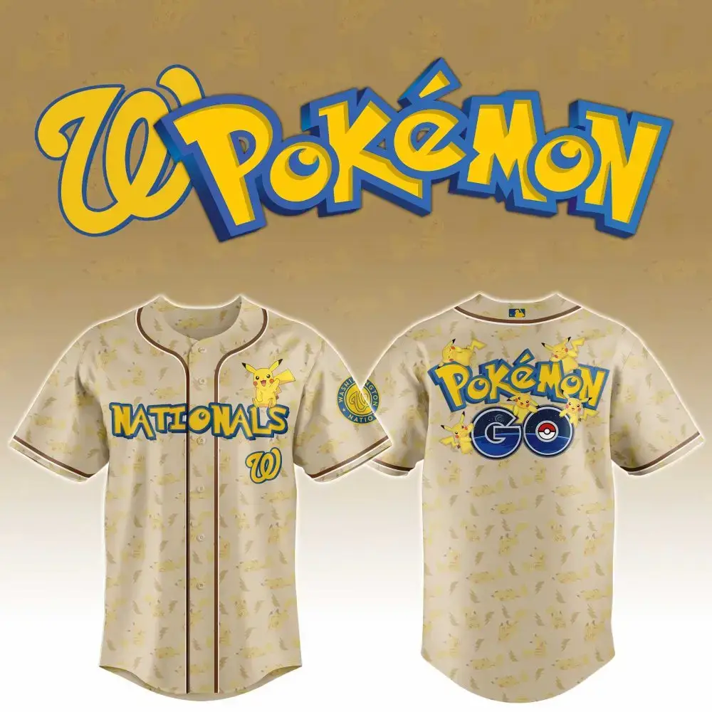 Washington Nationals Mlb X Pokemon Go Custom Baseball Jersey Image