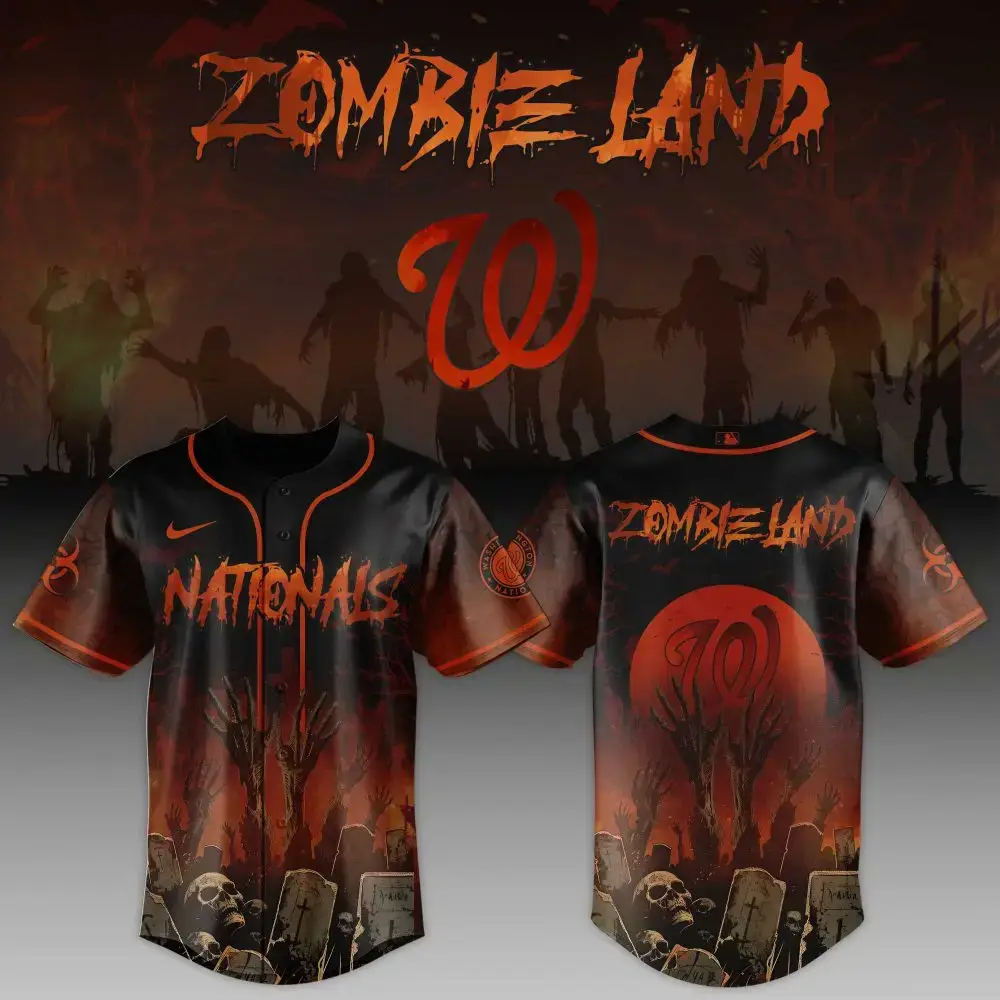 Washington Nationals Mlb X Zombieland Custom Baseball Jersey Image