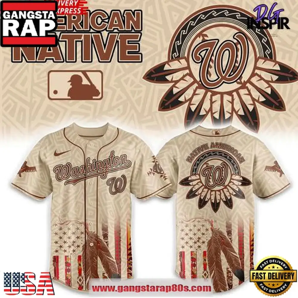 Washington Nationals Native American Heritage Honor 2025 Edition Baseball Jersey Shirt Image