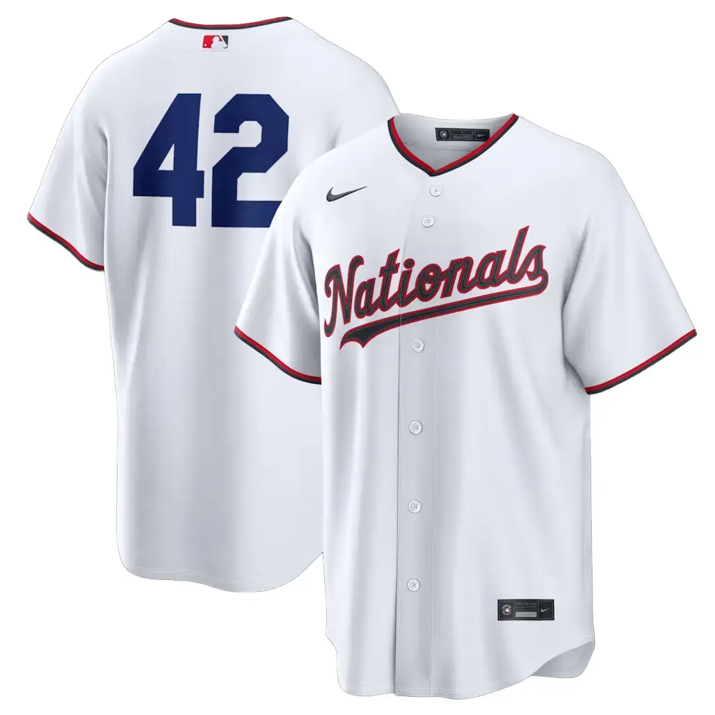 Washington Nationals White Home 2026 Jackie Robinson Day Baseball Jersey Image