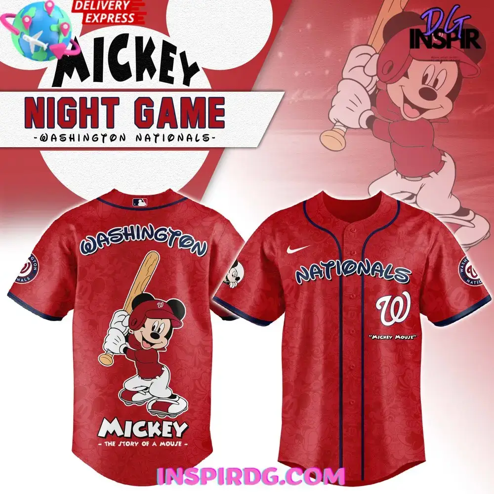 Washington Nationals X Mickey Night Game Special Baseball Jersey Image