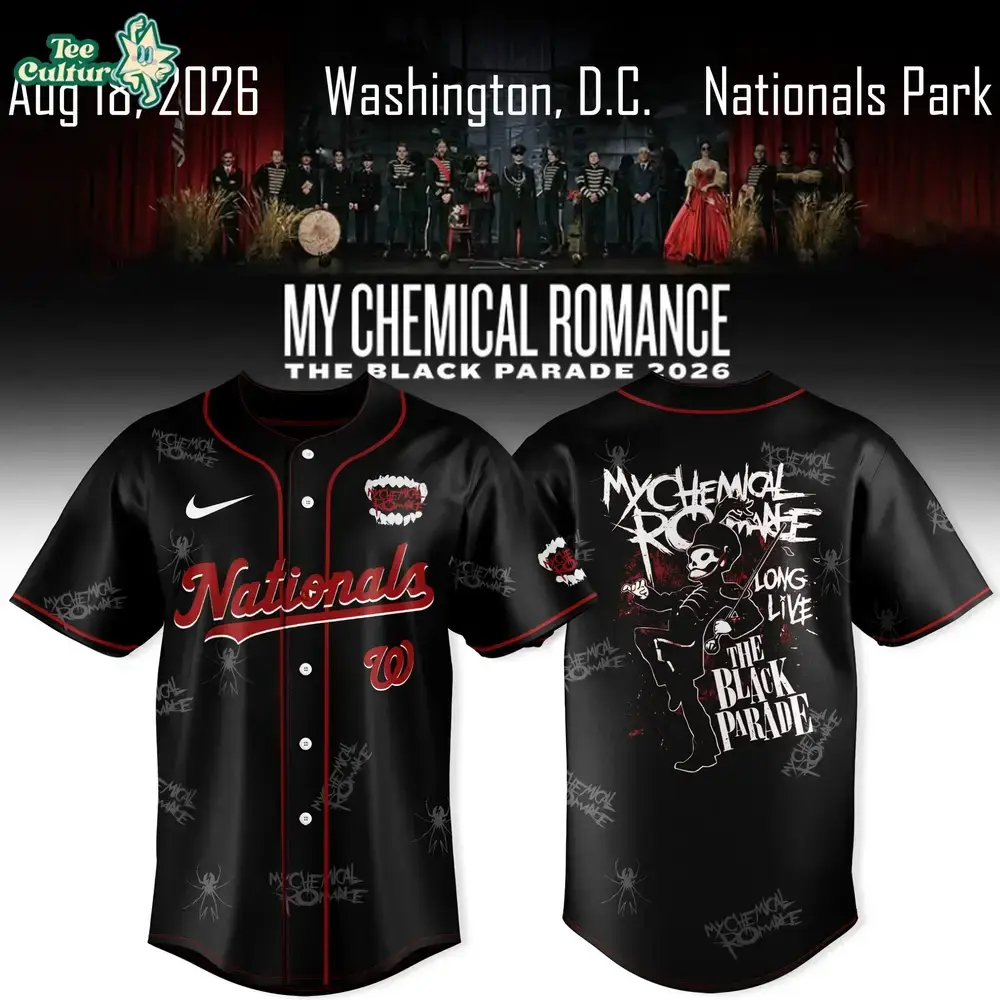 Washington Nationals x My Chemical Romance The Black Parade 2026 Jersey Collection Image