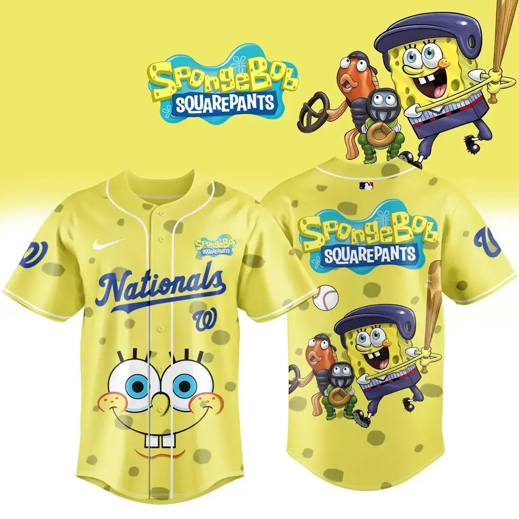 Washington Nationals x SpongeBob SquarePants 2026 Baseball Jersey Image