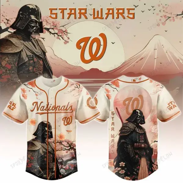 Washington Nationals X Star Wars Darth Vader Samurai Lord Baseball Jersey Image