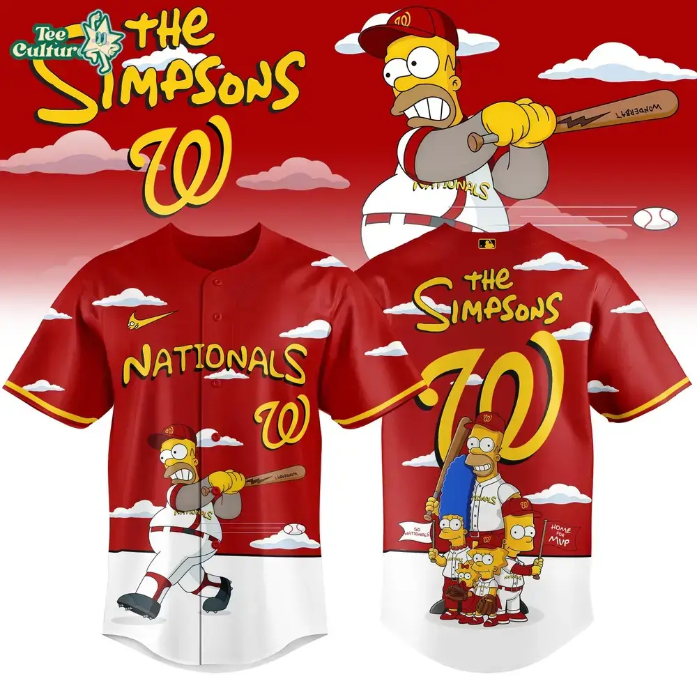 Washington Nationals x The Simpsons 2026 Limited Edition Baseball Jersey Image