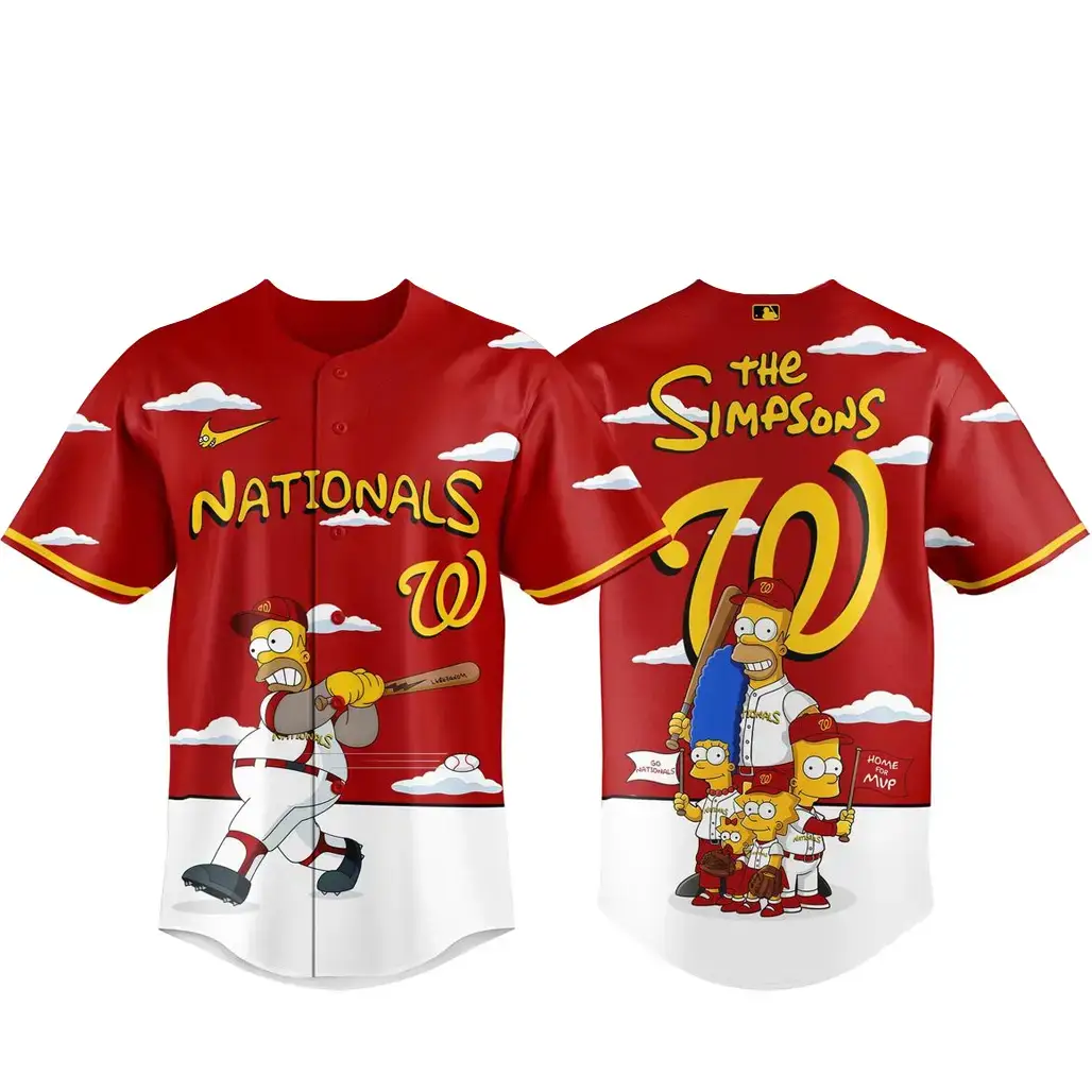 Washington Nationals x The Simpsons 2026 Major Gameday Baseball Jersey Image