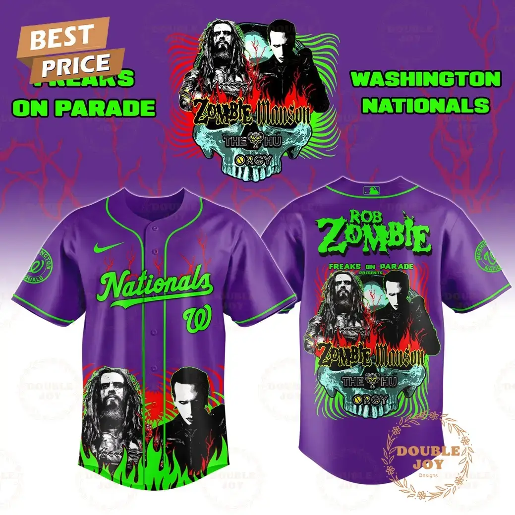 Washington Nationals x Zombie & Manson Tour 2026 Baseball Jersey Image
