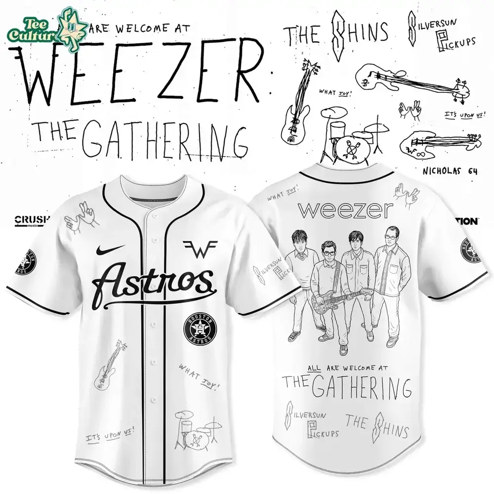 Weezer The Gathering Tour Baseball Jersey Image