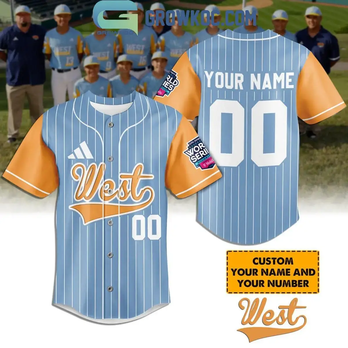 West Region Little League World Series Personalized Baseball Jersey Image