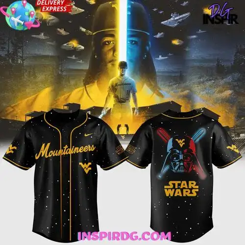 West Virginia Mountaineers 2025 Star Wars Special Baseball Jersey Image