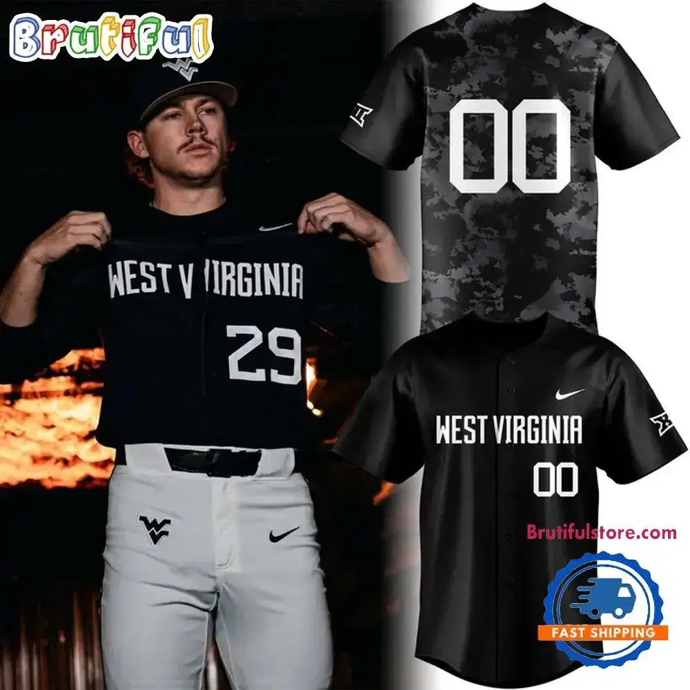 West Virginia Mountaineers Baseball 2026 Coal Rush Uniform Jersey Shirt Image