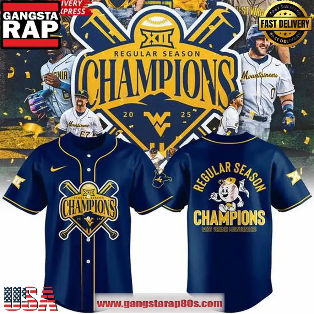 West Virginia Mountaineers Regular Season 2025 Special Edition Baseball Jersey Shirt Image