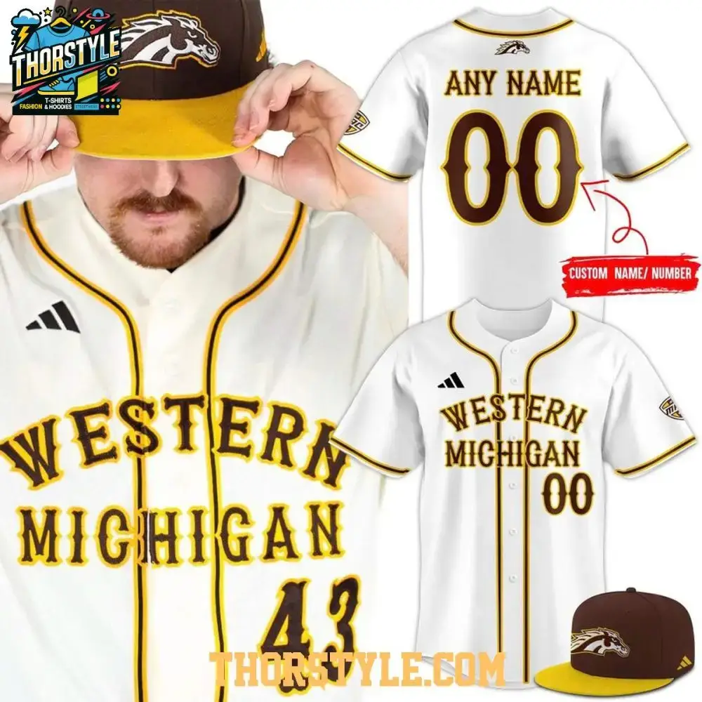 Western Michigan Broncos 2026 Throwback Personalized Baseball Jersey Image