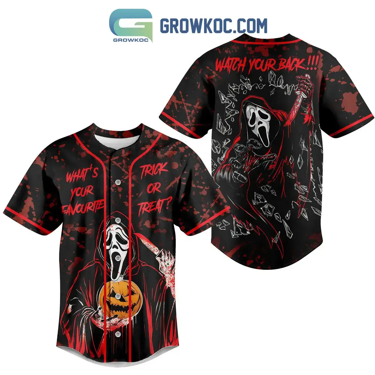 What's Your Favourite Trick Or Treat Horror Movies Baseball Jersey Image