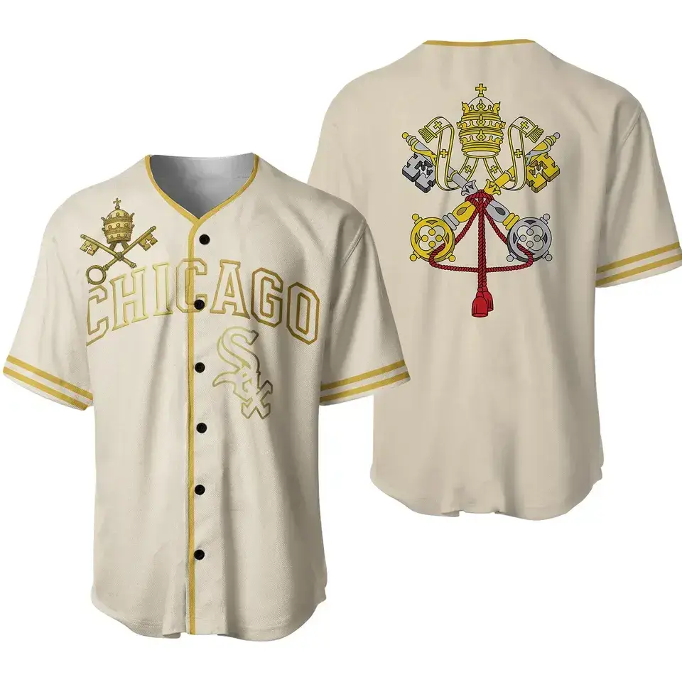 White Sox Vatican City Connect Baseball Jersey Image