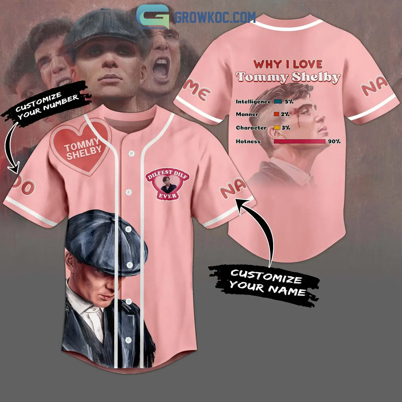 Why I Love Tommy Shelby Dilfest Dilf Ever Personalized Baseball Jersey Image