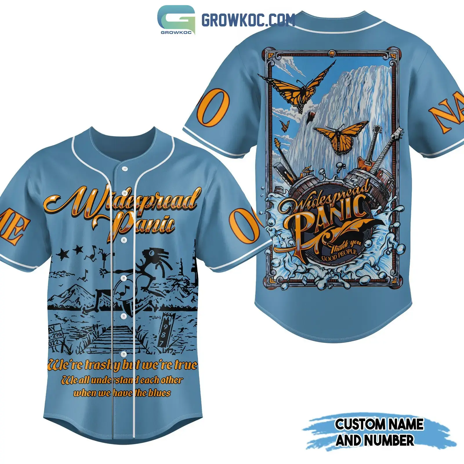 Widespread Panic Thank You Good People Personalized Baseball Jersey Image