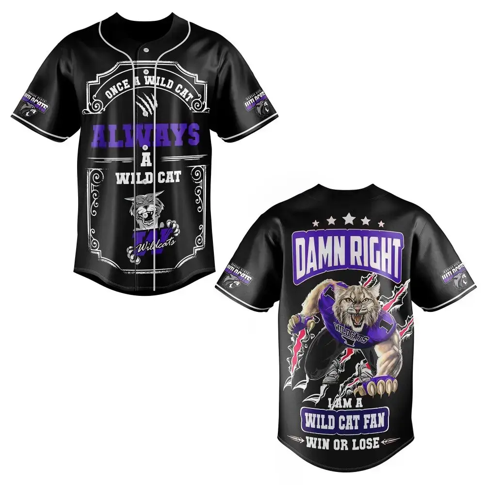 Wildcat Pride Baseball Jersey - Bold Fan Apparel For Game Day Enthusiasts Image