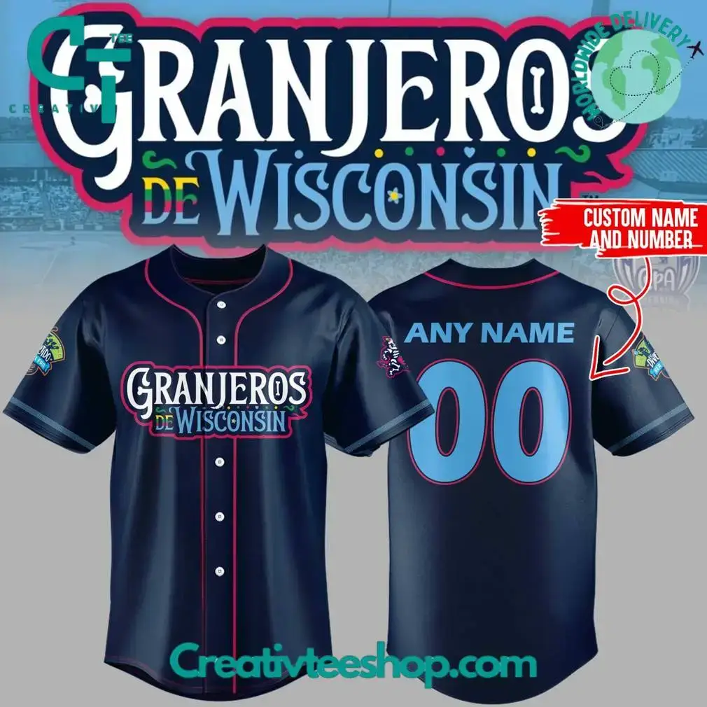 Wisconsin Timber Rattlers Los Granjeros De Wisconsin Baseball Jersey Image
