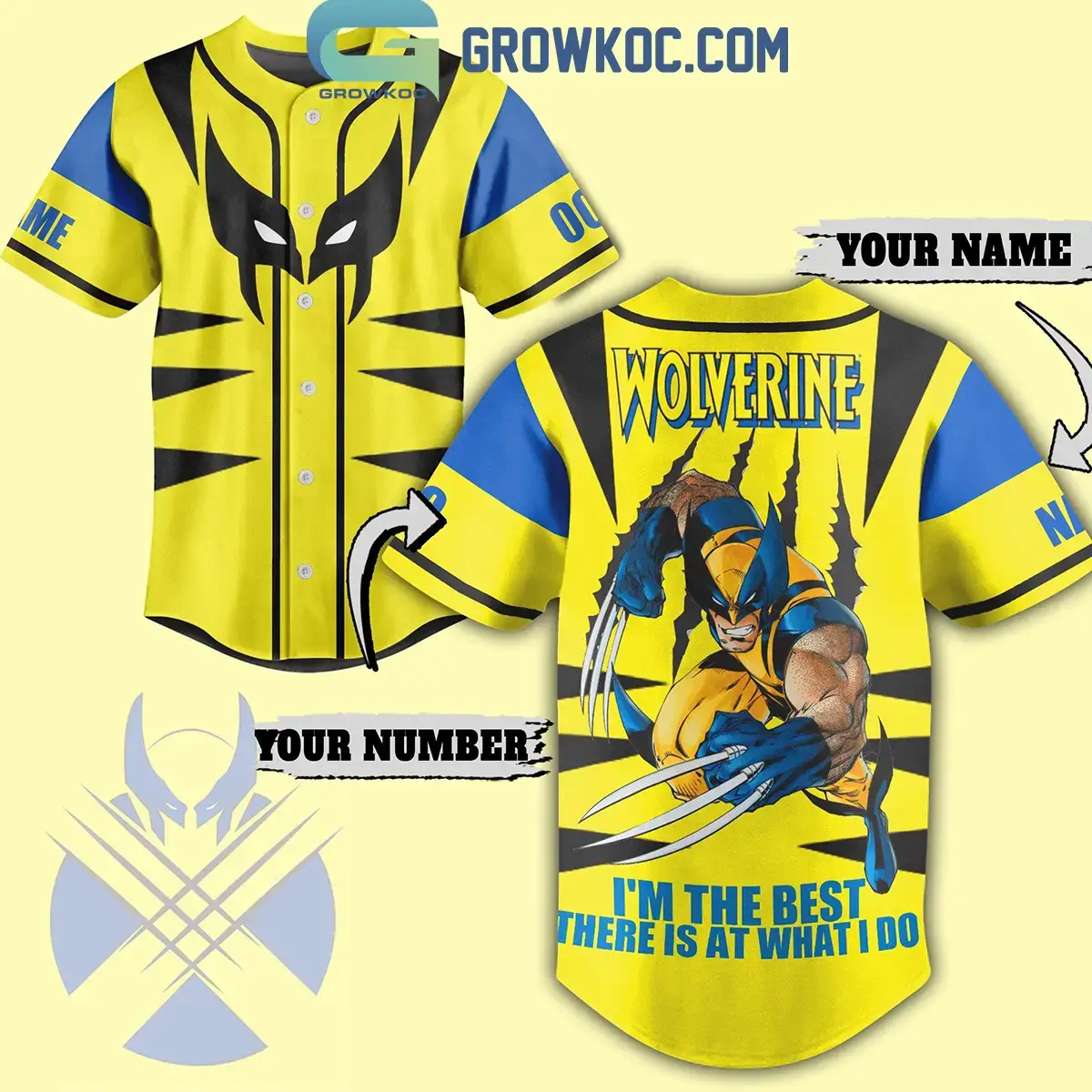 Wolverine X-Men '97 I'm The Best There Is At What I Do Personalized Baseball Jersey Image
