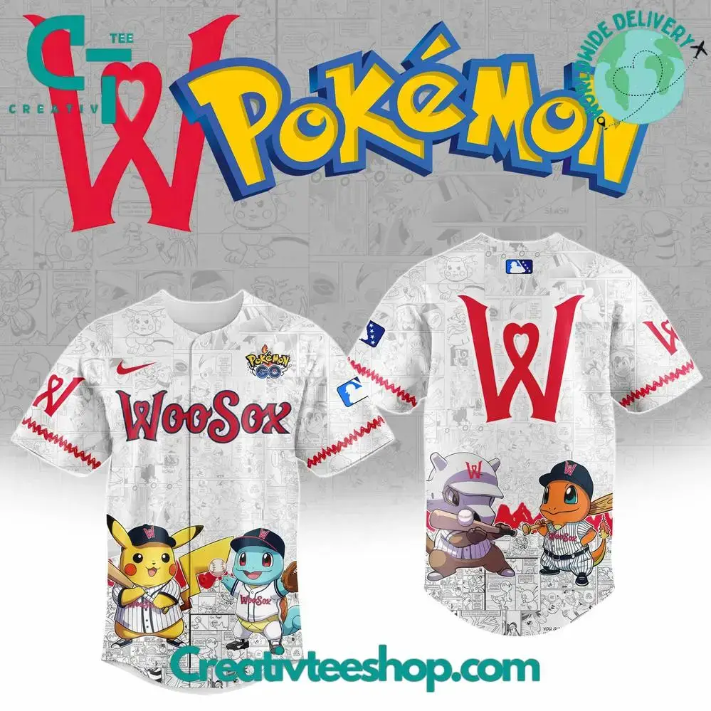 Worcester Red Sox X Pokemon Go Special Baseball Jersey Image