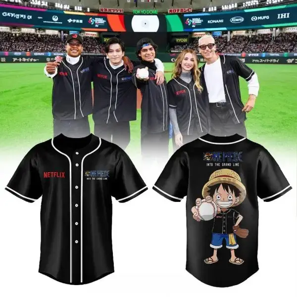 World Baseball Classic One Piece The Straw Hat Crew 2026 Baseball Jersey Wbc Merch Fan Gifts Image