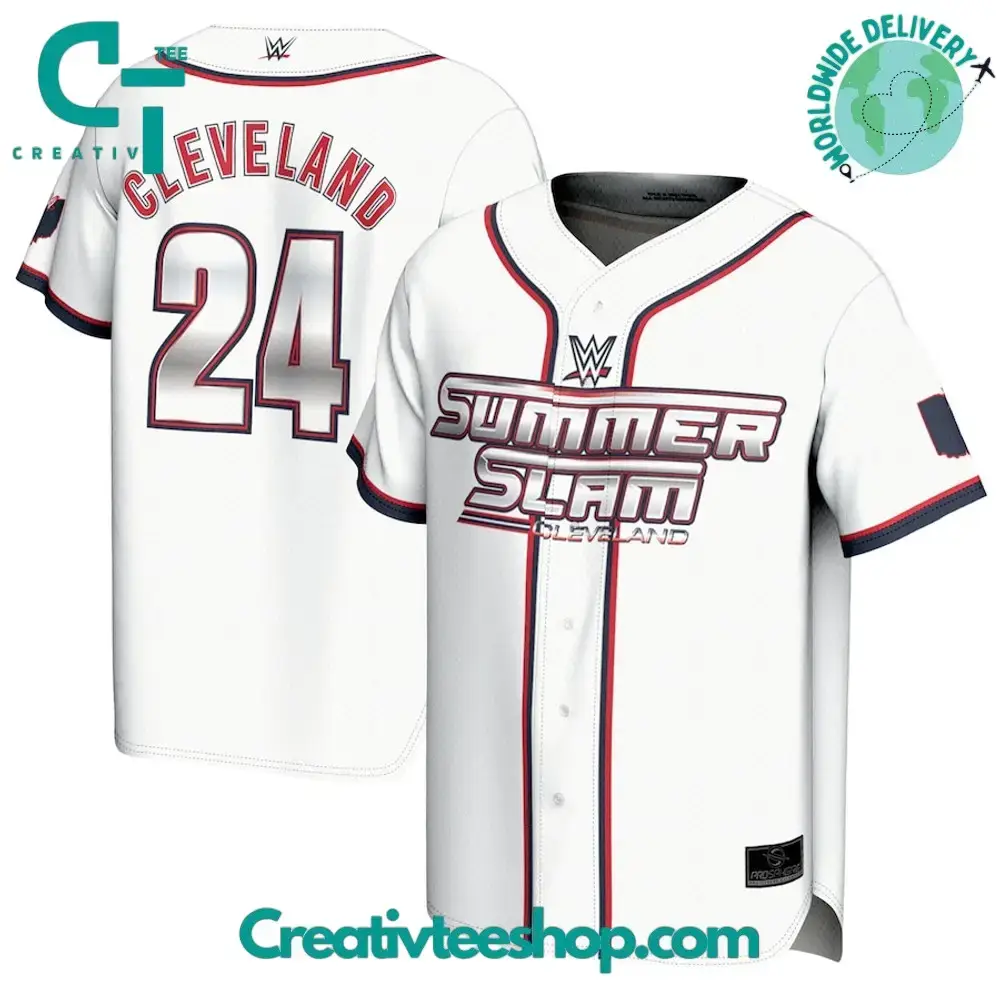 Wwe White Summerslam 2024 Baseball Jersey Image