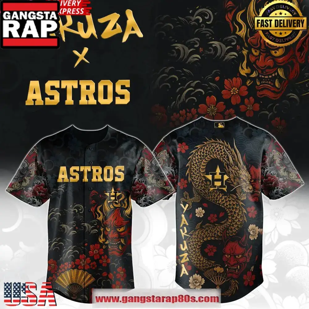 Yakuza x Houston Astros Limited Edition Baseball Jersey Image