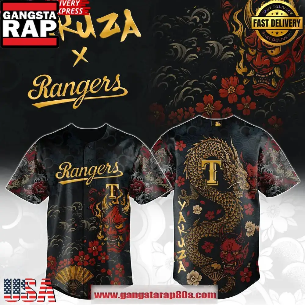 Yakuza x Texas Rangers Limited Edition Baseball Jersey Image