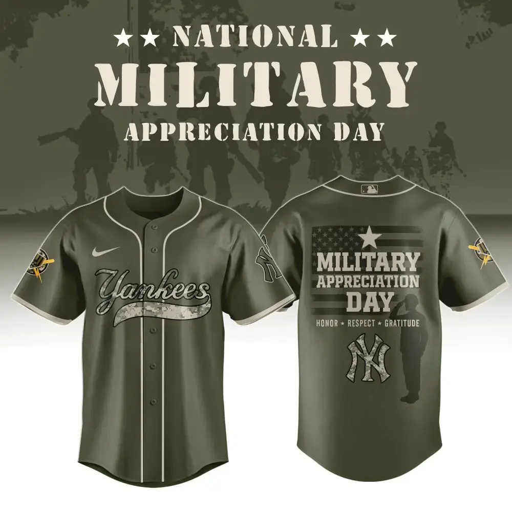 Yankees Military Appreciation Jersey - Honor & Gratitude Edition, Perfect Gift For Baseball Fans Image