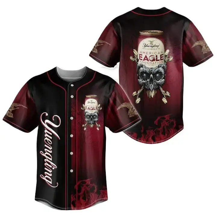 Yuengling American Eagle Skull Baseball Jersey – Bold Design, Perfect Gift, Limited Edition Image