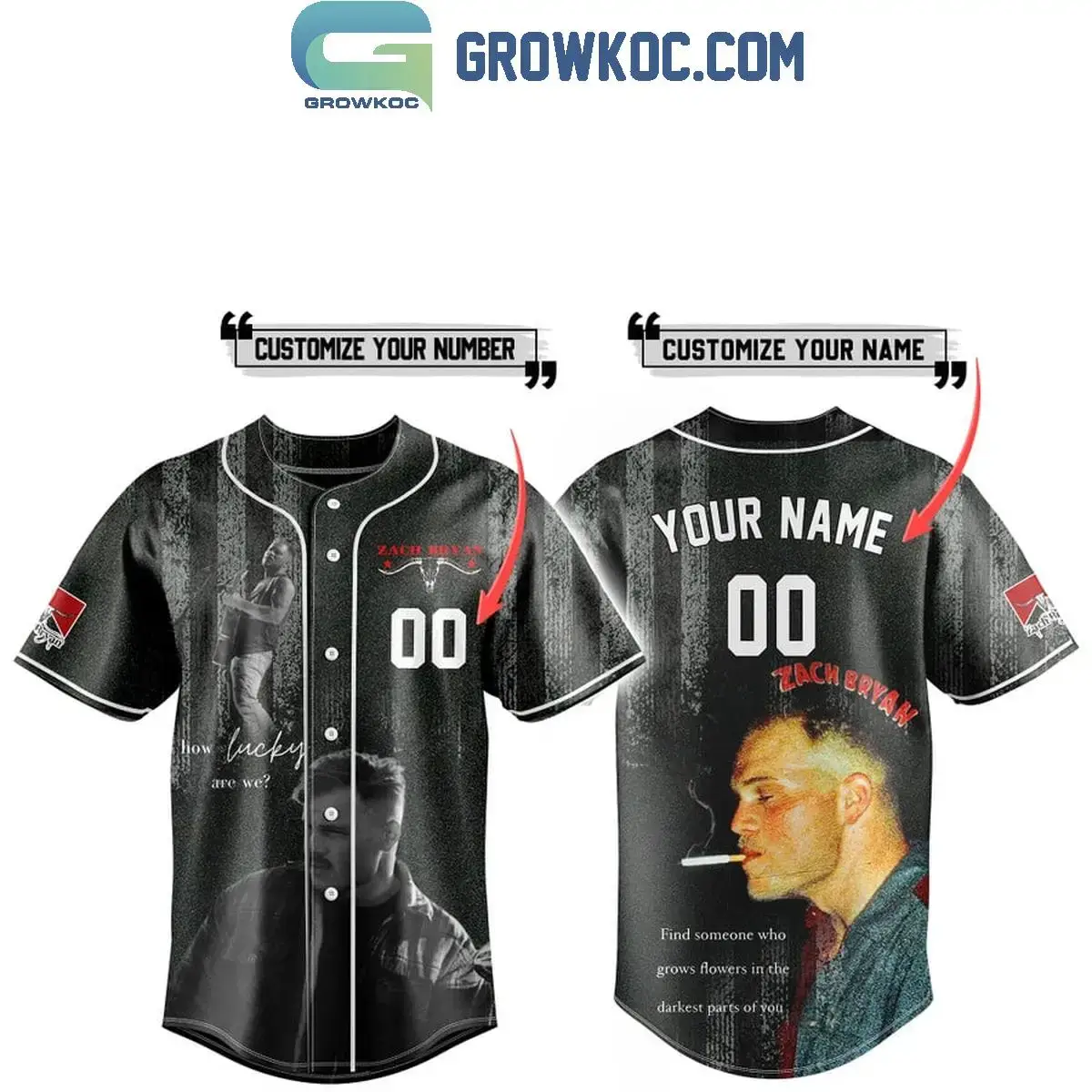 Zach Bryan How Lucky Are We Personalized Baseball Jersey Image