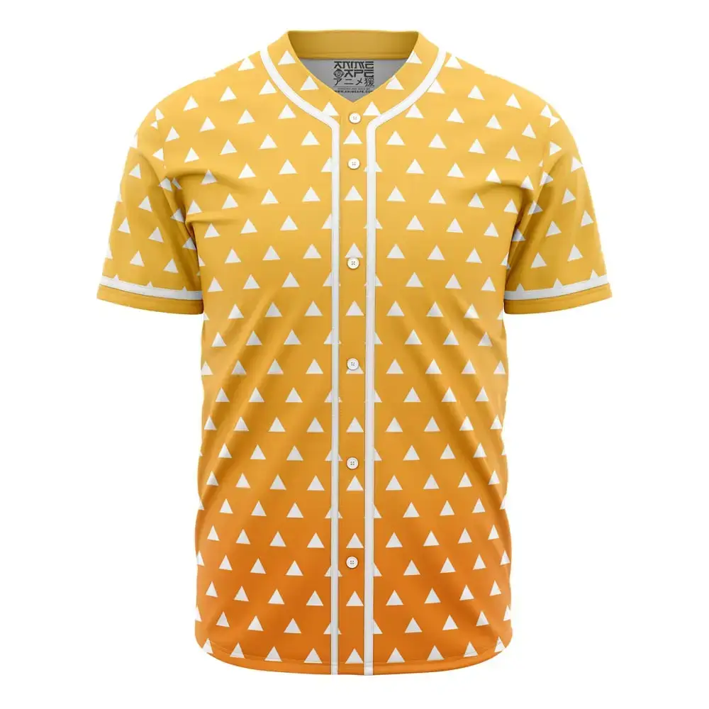 Zenitsu Agatsuma Demon Slayer Baseball Jersey Image