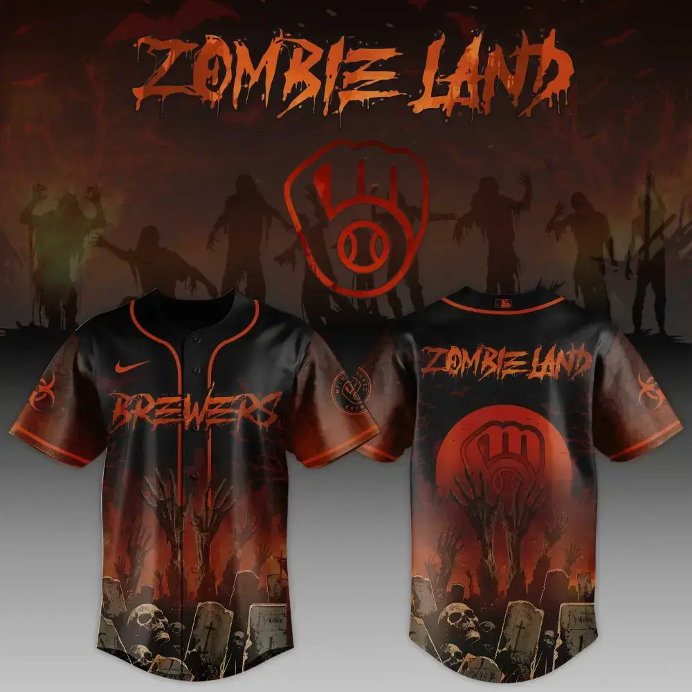 Zombie Land Baseball Jersey – Spooky Style For Halloween Lovers , Unisex Costume Shirt Image
