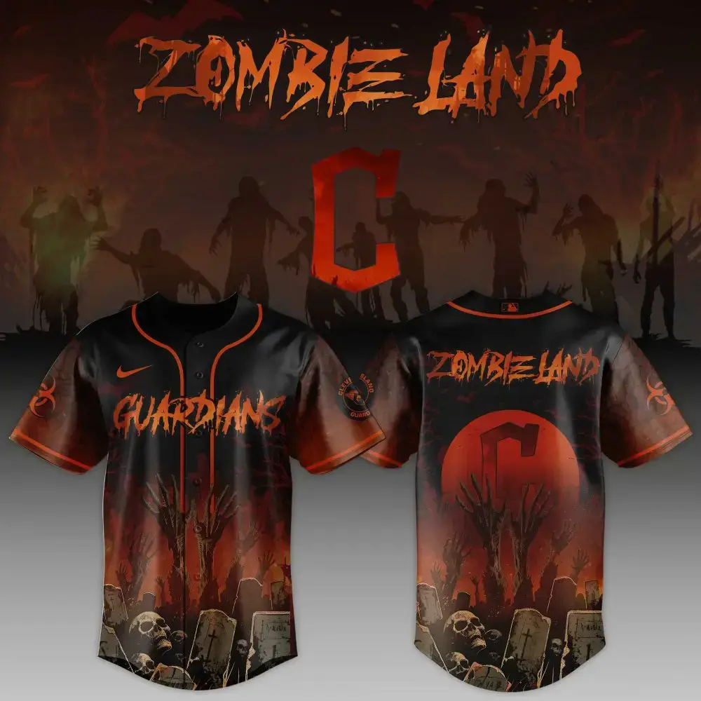 Zombie Land Guardians Baseball Jersey - Bold Halloween Costume Tee Image