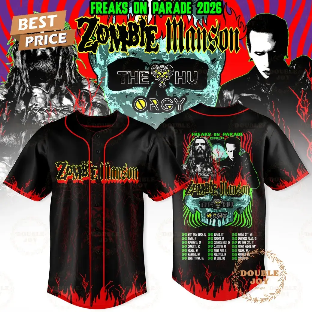 Zombie x Manson Freaks On Parade 2026 Baseball Jersey Image