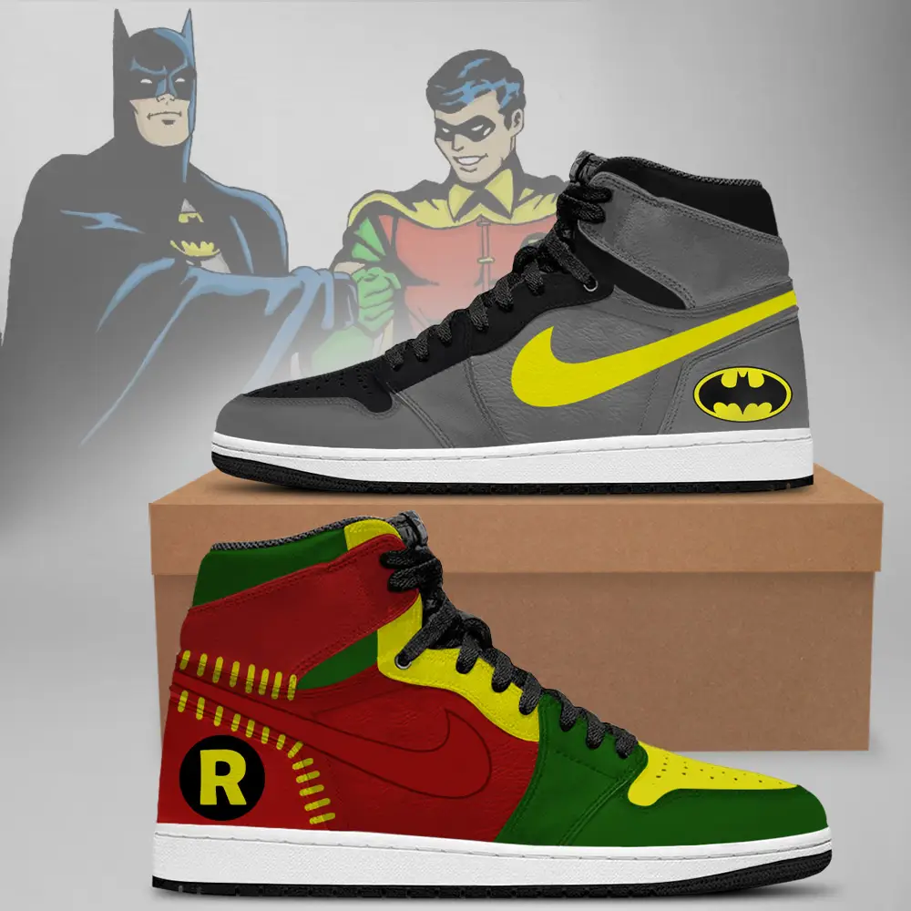 DC Batman & Robin AJ1 High Top Shoes - Image 3