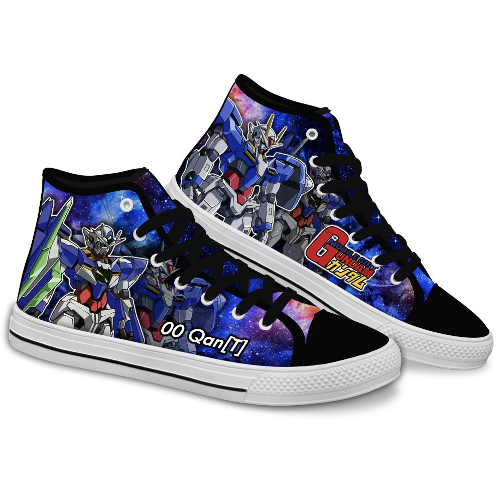 00Q Gundam Custom Anime High-Top Canvas Shoes