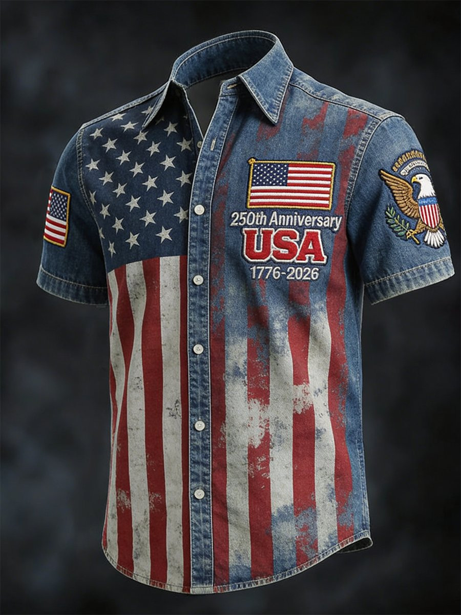 250th Anniversary 1776 2026 Button Shirt We The People Clothing Patriotic Gift Ideas