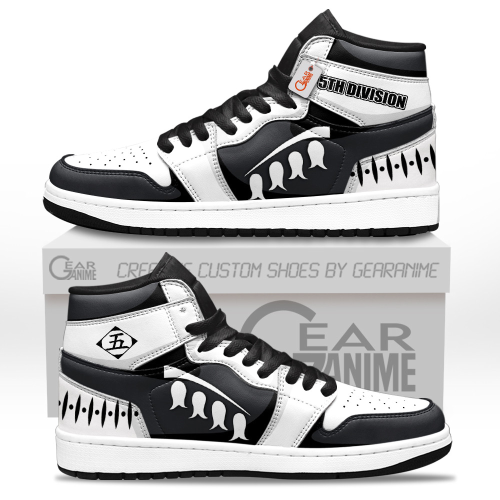 5th Division The Gotei 13's Custom Anime High-Top Leather Sneakers
