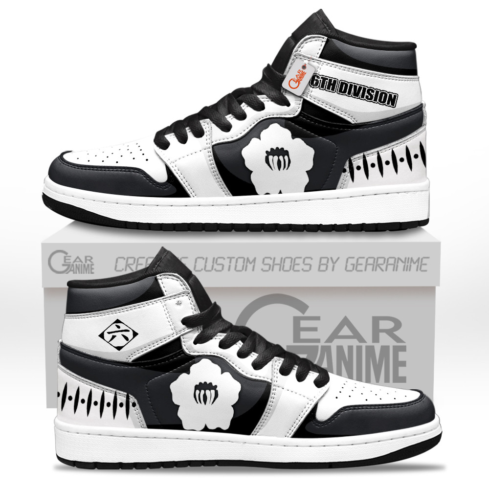 6th Division The Gotei 13's Custom Anime High-Top Leather Sneakers