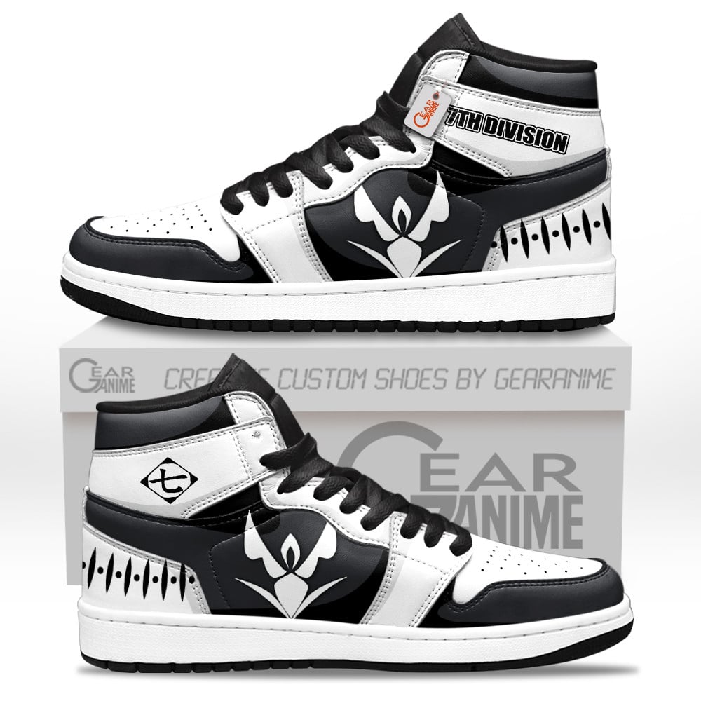 7th Division The Gotei 13's Custom Anime High-Top Leather Sneakers
