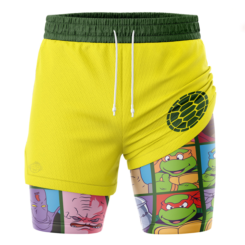 90s Turtle Teenage Mutant Ninja Turtle 2-in-1 Performance Shorts